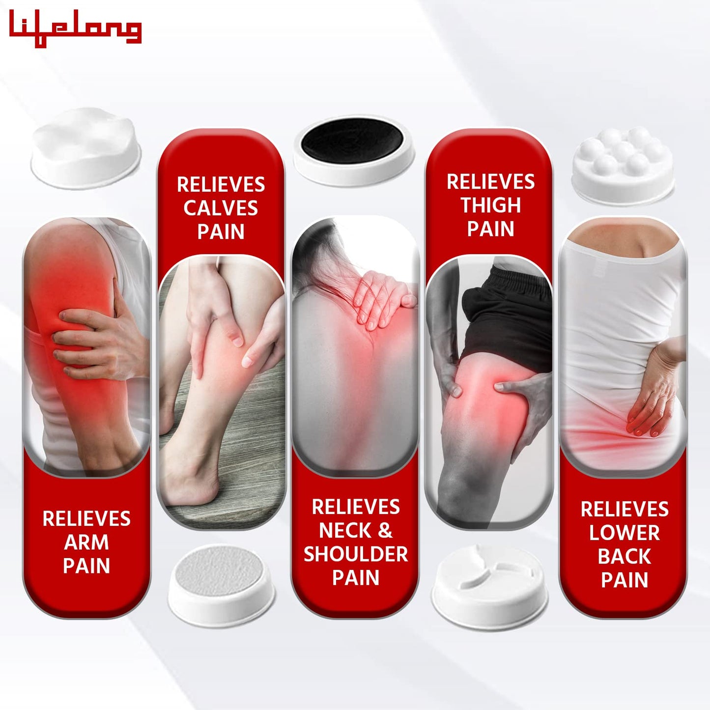 Lifelong Full Body Massager Machine for Pain Relief | Body & Back Pain Relief Product | Handheld Electric Manipol Mini Massager | 5-Speed Settings | Best Gift for Women & Men