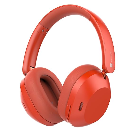 realme TechLife Studio H1 Over The Ear Over Ear Wireless Headphone with 70Hours Playtime 360° Spatial Audio, 40mm Drivers, 80ms Superlow Latency, 43 dB Adaptive ANC-Red (SD)