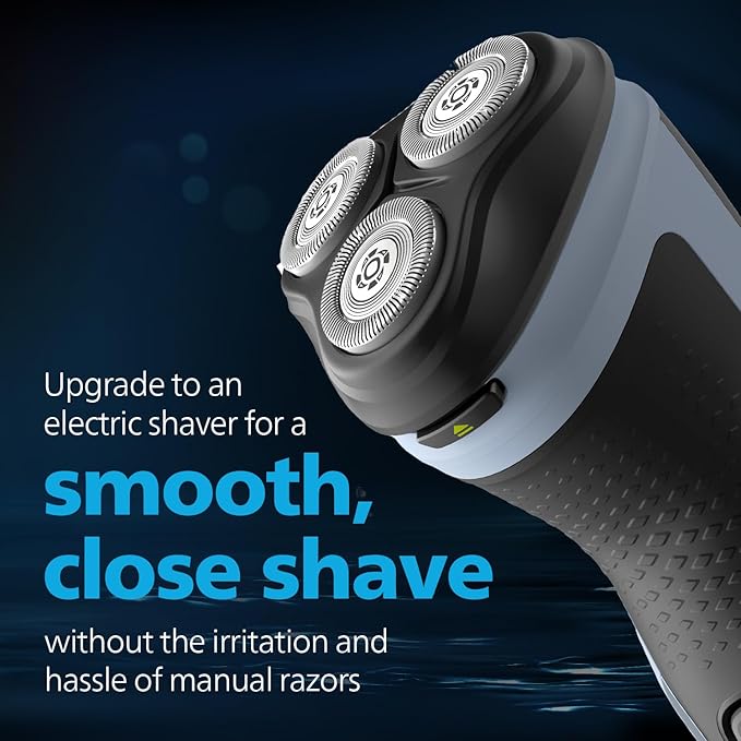 Philips Electric Shaver For Men, Skinprotect Technology, Wet And Dry Shave, 3D Floating Heads, 27 Self Sharpening Blades, Pop-Up Trimmer, Cordless, Waterproof X3063/03