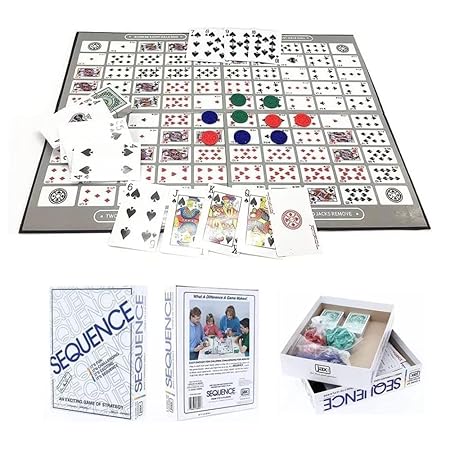 SCOFFCO  Sequence Board Game | Family Card Game for Adults Kids Sequence Game Party & Fun Board Game