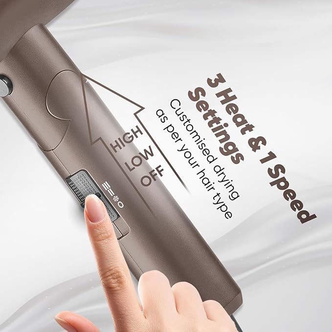 Vega Dry-Up 2000 Watts Hair Dryer For Men & Women with 3 Heat & 1 Speed Setting & Cool Shot Button, Blow Dryer, Foldable Hair Dryer with Over Heat Cut-Out, Blow Dry Effortless Hair Style, (VHDH-36)