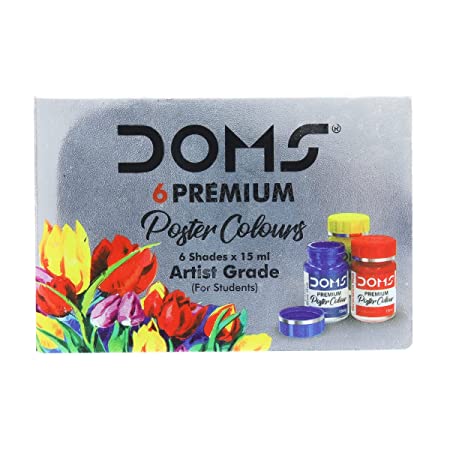 DOMS Premium Poster Colours 6 Shades 15 ML