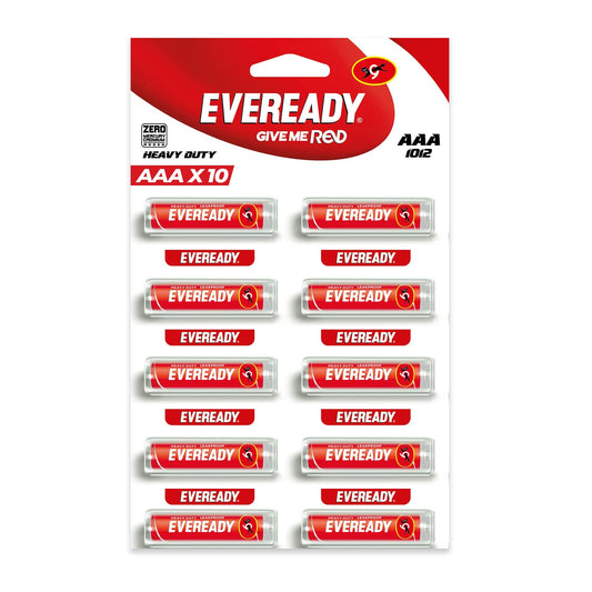 Eveready Carbon Zinc AAA Batteries | Pack of 12 | 1.5 Volt | Highly Durable & Leak Proof | AAA Battery for Household and Office Devices