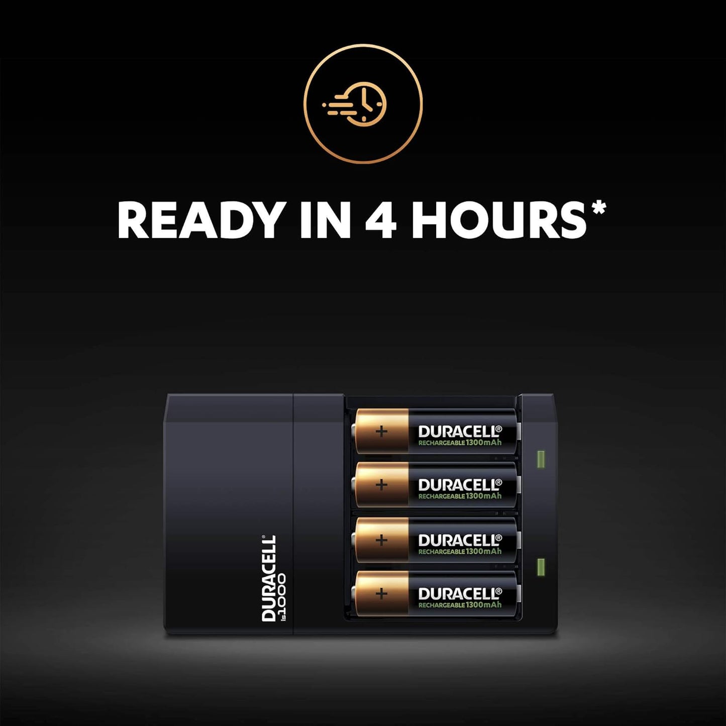 Duracell 4 Hours Battery Charger, 1 Count (Battery not Included)