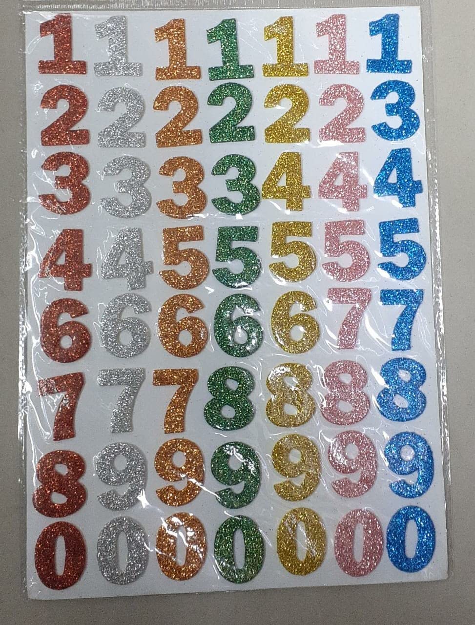 Art & Craft Kraft Crafts Glitter Foam Number Stickers (Multicolor)