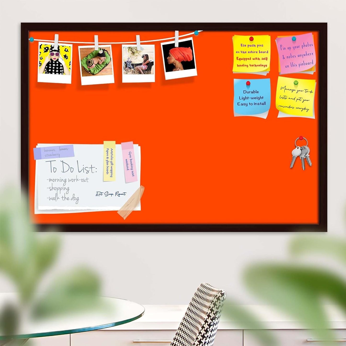 Digismart Noticeboard Nova Channel (Orange) for Office, Home & School Aluminum Frame (Pack of 1) (Non Magnetic)