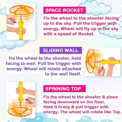 Ratna's Mini Flying Saucer Flies Upto 40 Feet High Spinnig Flying Toy for Outdoor Play for KidsRatna's Mini Flying Saucer Flies Upto 40 Feet High Spinnig Flying Toy for Outdoor Play for Kids