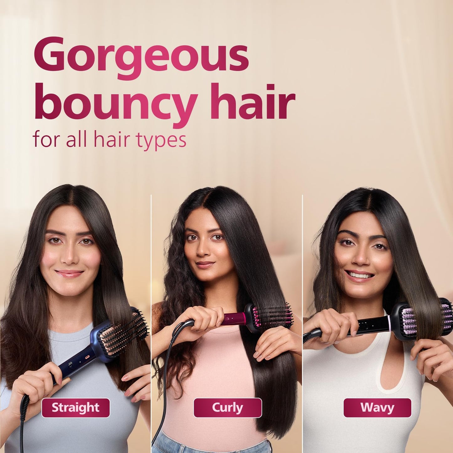 Philips Hair Straightener Brush BHH880