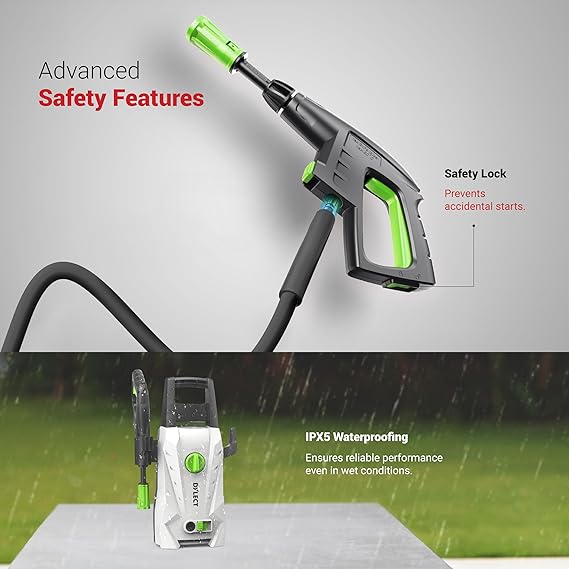 [Upgraded 2026] Dylect® Ultra Flow Plus High Pressure Car Washer, 1900W Motor, 140 Bar Pressure, 6.5L/Min Flow Rate, Upright Design for Car, Bike & Home Cleaning, Now with 8M Hose, Incl 11 Accessories (RD)