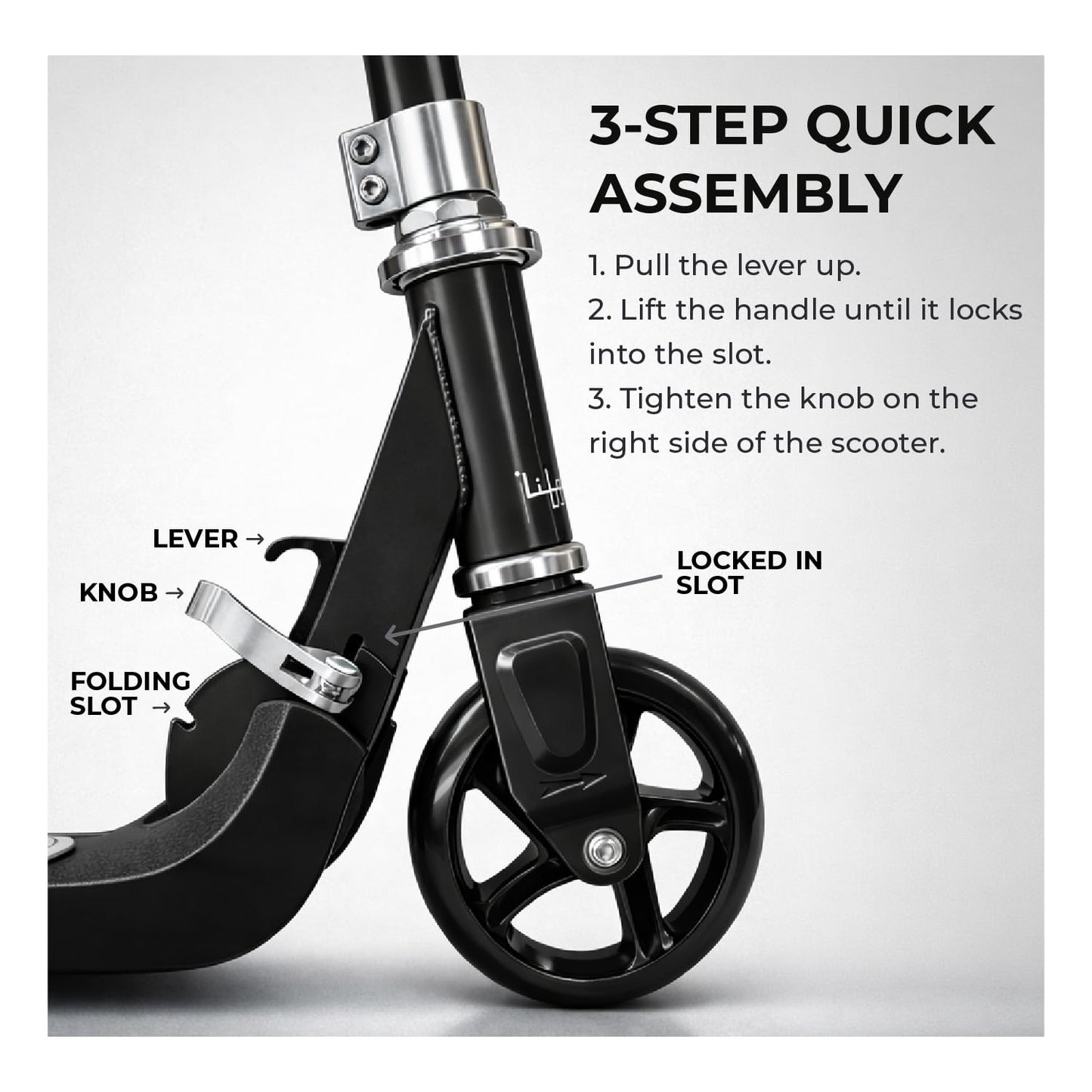 Lifelong Kids Electric Scooter for 6-12 Years Age | with Rechargeable Battery, Adjustable Handle Height & Foldable Design | Safe Kids Scooter with Anti-Slip Deck  (ASL)