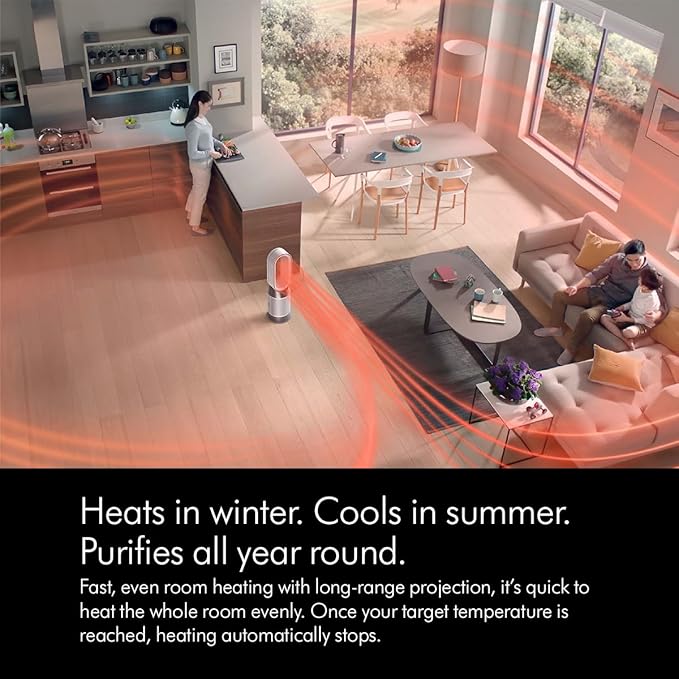 Dyson Air Purifier Hot+Cool Gen1-HP10 | 3in1-Heater, fan & purifier | Fully sealed to HEPA H13 | Removes 99.95% of allergens & pollutants as small as PM 0.1 Auto, Sleep & Night modes | 2 Year Warranty