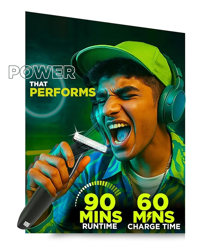 Bombay Shaving Company OmniBlade 3-in-1 Beard Trimmer For Men | Trim, Style, Shave | Type C Flash Charging | Multi Length Settings Comb, Detachable Blades | Gifts For Men