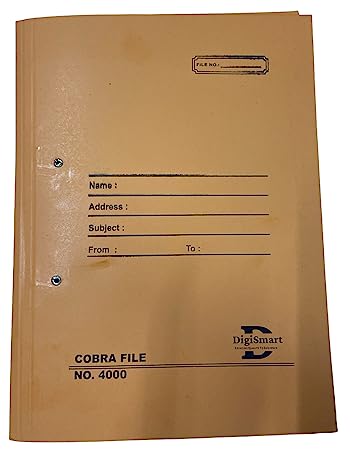 Digismart Cobra File NO. 4000 Multicolor Spring File Board/Cobra File Folder for Documents, Files for certificates and documents (File Folder for Office)