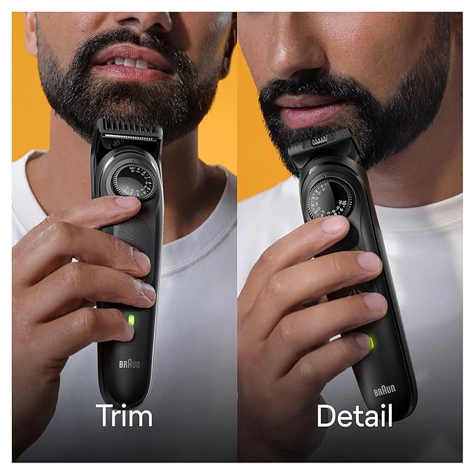 Braun BT5410 Beard Trimmer for Men, Lifetime Sharp Blades, 39 Length Settings, 100-Min Runtime, Waterproof, 5 Min Quick Charge, Precision Trimming Comb, German Engineering