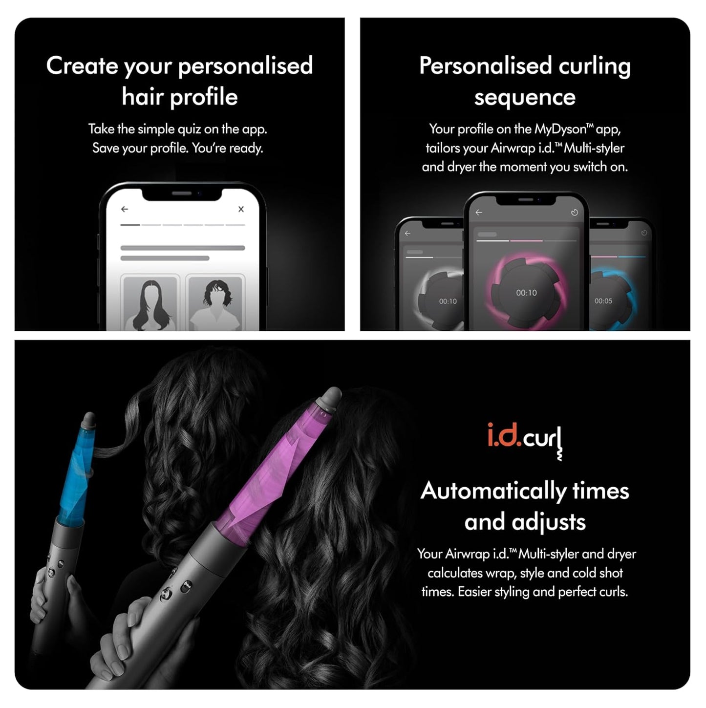 Dyson Airwrap I.D. 6-In-1 Multi-Styler | Styles Without Heat Damage| 7 Styling Settings|3 Speed & 3 Heat Settings|Cold Shot| Enhanced Coanda Airflow| 2 Yr Warranty,1300 Watts