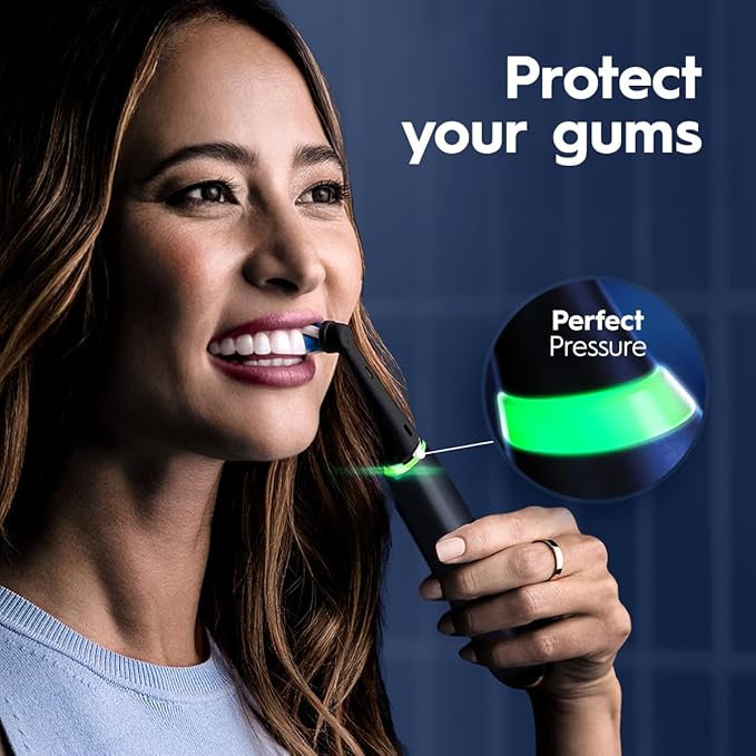 Oral-B iO9 Ultimate Electric Toothbrush, 7 Smart Modes, Pressure Sensor, Interactive Display & AI Personalization, 3hr Quick Charge, 2 Year Warranty by Oral B, IPX7, refill holder,Adult,Black