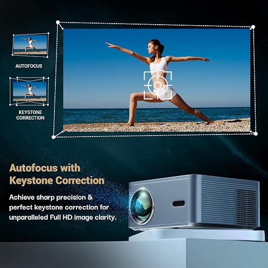 Lifelong Electronics PixelBeam Smart Projector | Android, 1080P Full HD Native & 4K Ultra HD Support | 7500 Lumens | for Room & Outdoors | All OTT Apps | WiFi/BT, Mirroring, USB, HDMI, Speakers (TS)