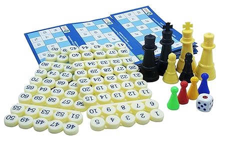 EKTA 4 in 1 Family Strategy Board Games | Tambola, Chess, Ludo and Snakes & Ladders Educational Family Games | Fun & Strategy Games Multicolor for 2 years or above