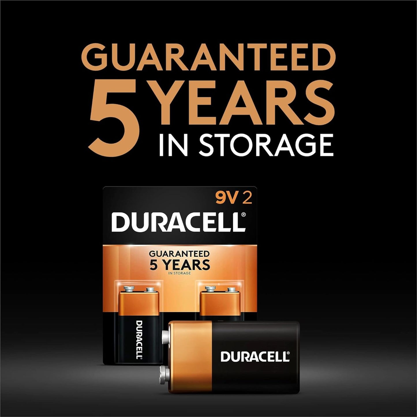 Duracell Coppertop Battery - 9 Volt, 2-Pk