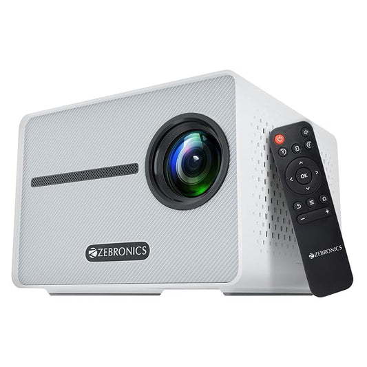 Zebronics PIXAPLAY 20 LED Projector with FHD 1080p, HDMI, USBx2, Aux Out, Bluetooth v5.1, Upto 431 cm Screen Size, Built-in-Speaker, 3000 Lumens and a Compact Design ZEBPIX20