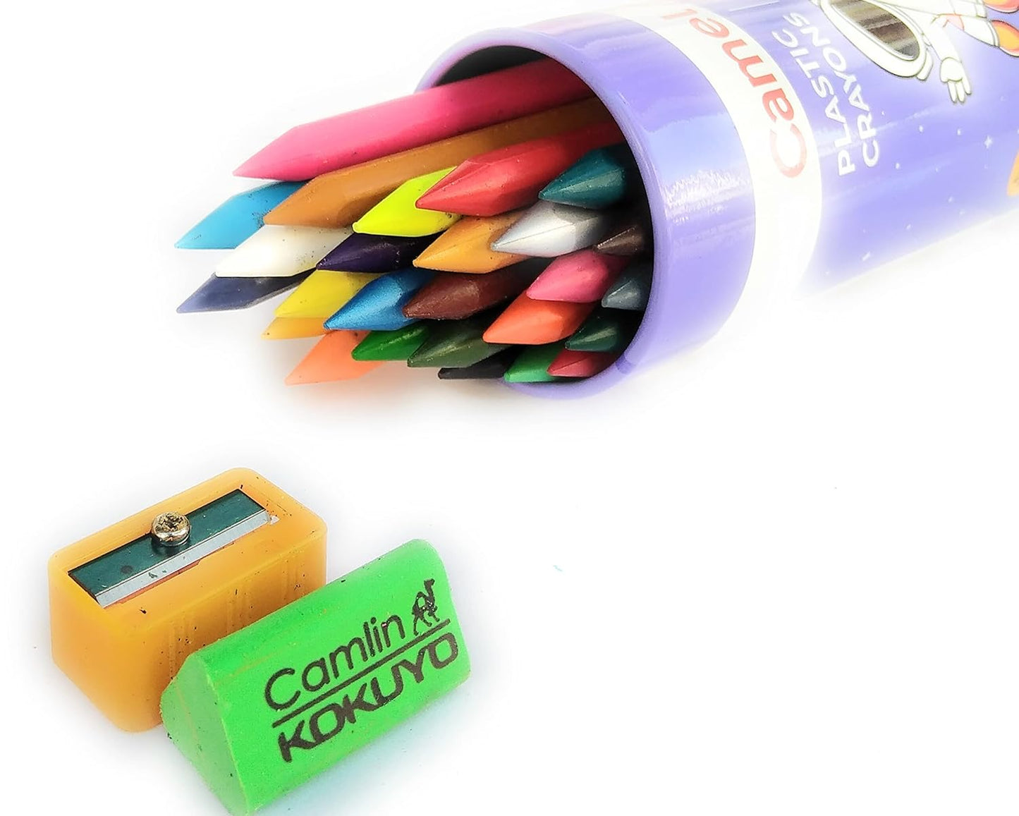 Plastic Crayons | Camlin | 26 Shades | Extra Smooth & More Bright