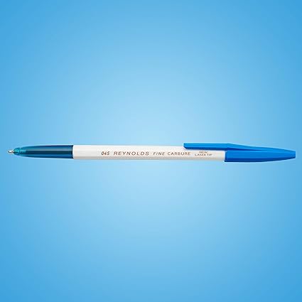 Reynolds 045 Ball Pens | Fine Point (0.7mm) | Blue Ink | 10 Count