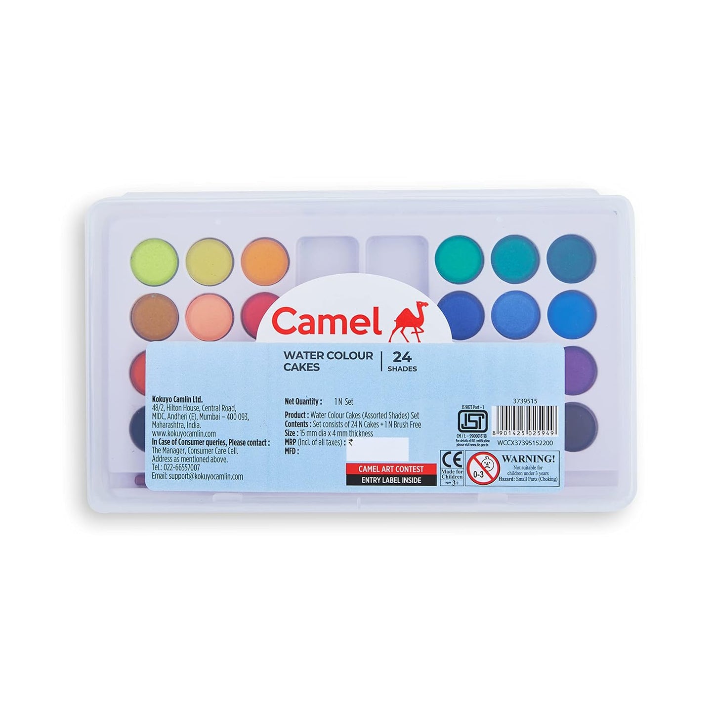 Camel Student Water Color Cakes - 24 Shades