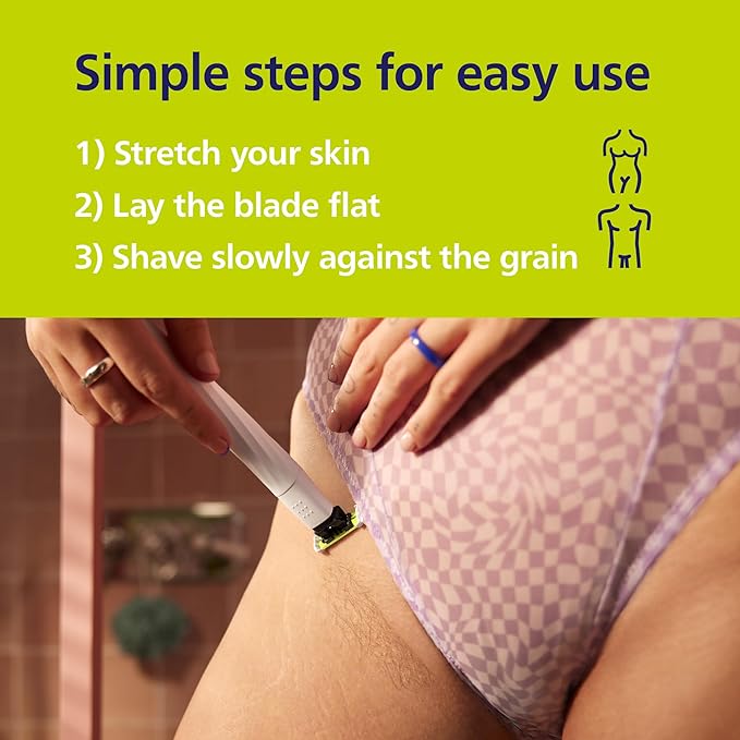 Philips OneBlade Intimate 2-in-1 Trimmer for Women | Painless Hair Removal with Patented Skin-Safe Tech | Bikini, Underarm & Body Trimmer | Sensitive Skin Tested | No post shave irritation | QP1924/20