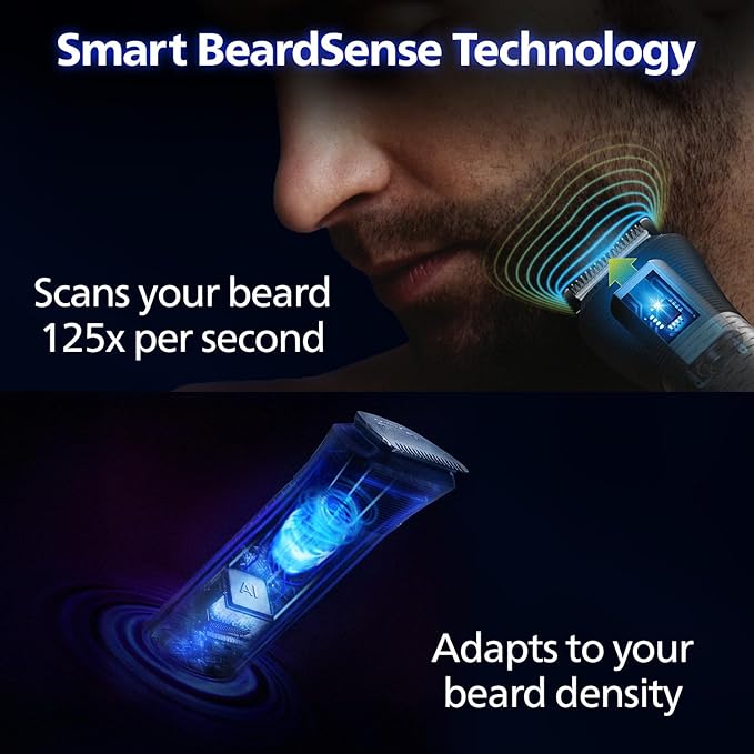 Philips India's No.1 Men's Trimmer | Pro Beardsense Technology | 15-In-1 Pro Kit - Face, Body & Private Parts | 3 Year Warranty | 120Min Runtime | 5 Min Quick Charge MG9551/65,Black