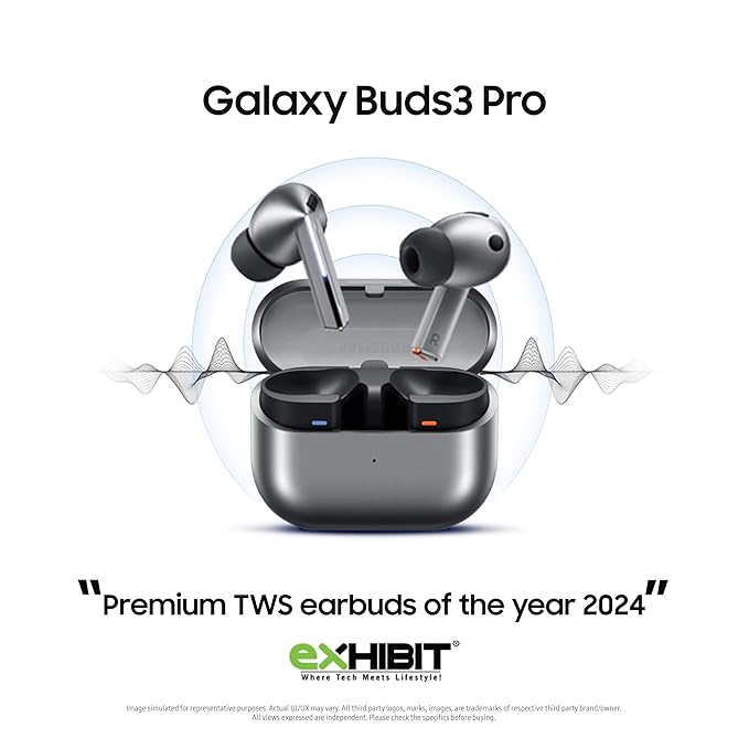 Samsung Galaxy Buds3 Pro Wireless Earbuds, Powered by Galaxy AI, IP57, Active Noise Cancellation, Adaptive Noise Control, 37hrs Battery, 360 Surround Sound, Pinch Controls, Galaxy Ecosystem, (TS)