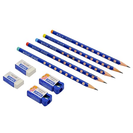 Doms Groove Super Dark HB/2 Graphite Pencils Jar Pack | 50 Pcs Pencils | Innovative Groove For Perfect Grip | Ideal For School & General Purpose | Perfect For Sketching & Drawing