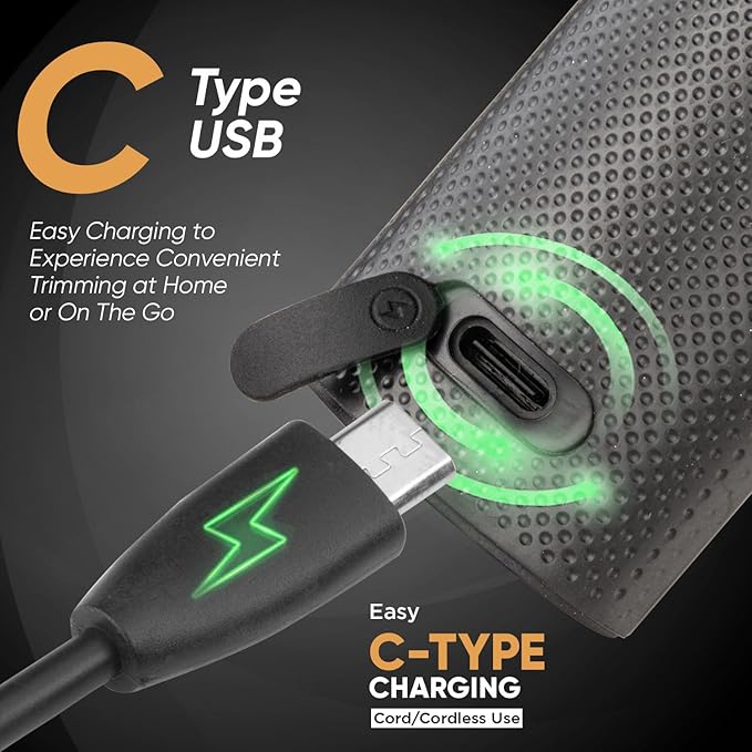 Vega SmartOne S1 Beard Trimmer for Men with AI SmartTrim Technology Titanium Blade, Digital Display, 120 mins Runtime, USB Type C, IPX7 Waterproof & 40 Length Settings, 3 Unique Speed Mode (VHTH-30)