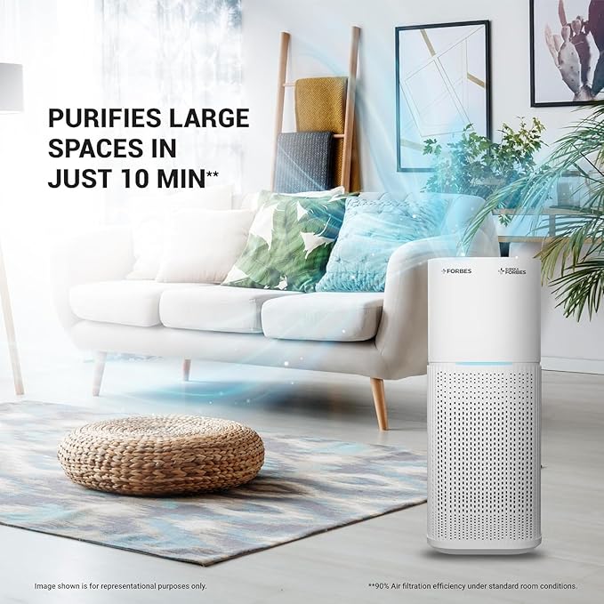 Eureka Forbes Air Purifier 355 With True Hepa H13 Filter & Surround 360° Air Technology|Removes 99.97% Dust & Particulate Matter|4-Stage Purification In 10 Mins|Covers 480 Sq. Ft.|Convenient,White
