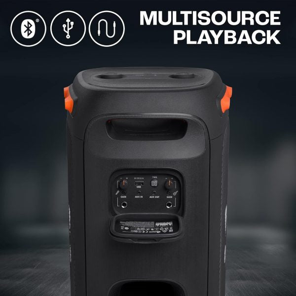 JBL Partybox 110 | Wireless Bluetooth Party Speaker| 160W Monstrous Pro Sound| Dynamic Light Show| Upto 12Hrs Playtime | Built-in Powerbank | Guitar & Mic support PartyBox App (Black) (TS)
