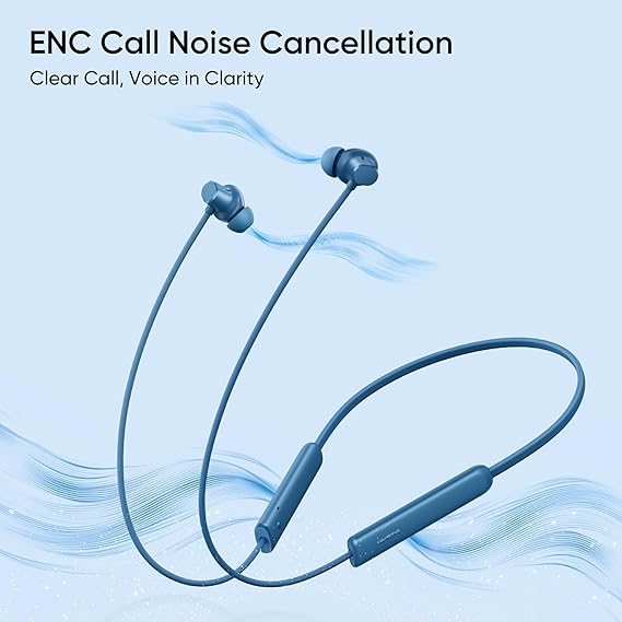realme Buds Wireless 5 Lite in Ear Bluetooth Neckband with 12.4 mm Dynamic Bass Boost Driver,Upto 35 Hours Playback,45ms Low Latency,IP55 Dust & Water Resistant, Bluetooth V5.4  (SD)