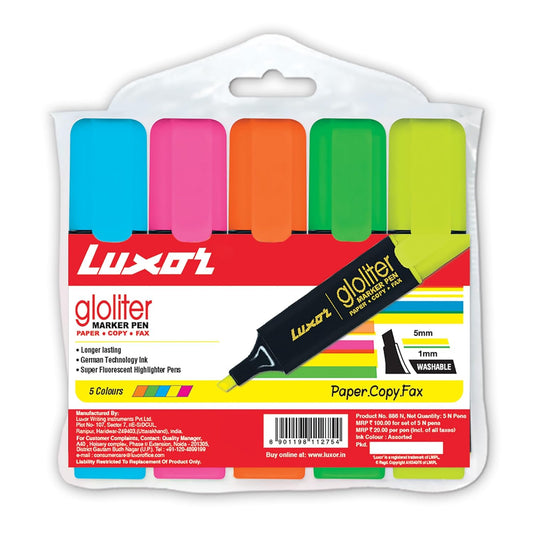 Luxor 886 N Highlighters - Set of 5