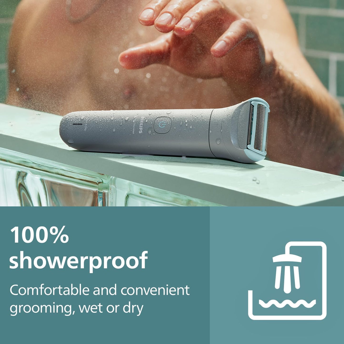 Philips Body & Balls Trimmer for Men Private Parts | Clinically Tested on Sensitive Skin | Skin Safe Intimate Grooming | IPX7 Waterproof | 60 mins runtime | 5yrs* Warranty | India's #1 Men's Trimmer