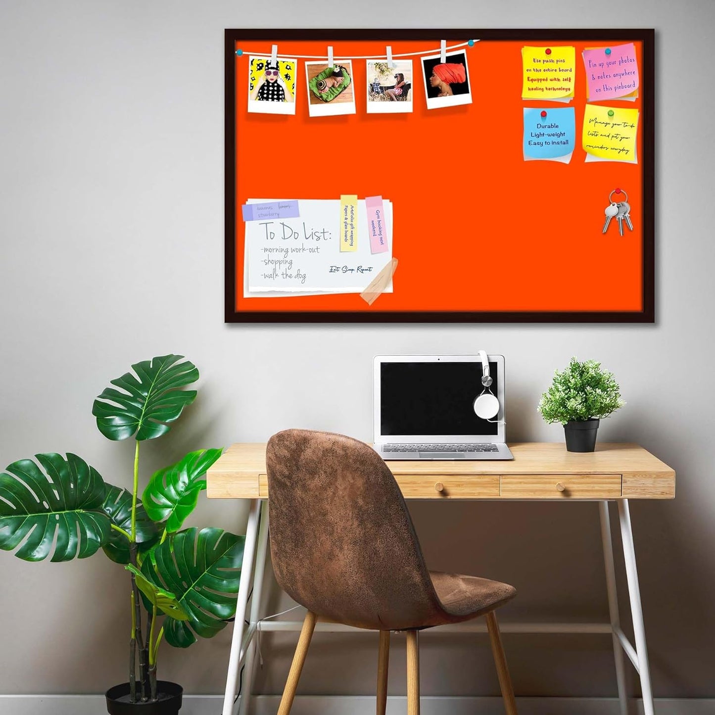 Digismart Noticeboard Nova Channel (Orange) for Office, Home & School Aluminum Frame (Pack of 1) (Non Magnetic)