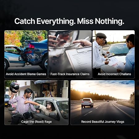 Qubo Car Dash Camera Pro (with GPS Logger) Dash Cam | from Hero Group | Made in India | Full HD 1080p | Wide Angle View | G-Sensor | Wi-Fi | Emergency Recording | Supports Up to 256 GB SD Card (SD)