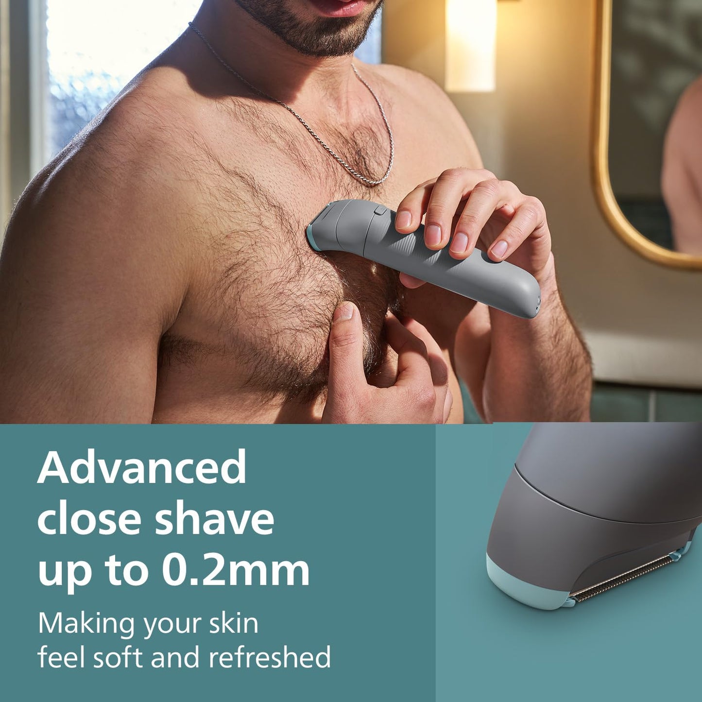 Philips Body & Balls Trimmer for Men Private Parts | Clinically Tested on Sensitive Skin | Skin Safe Intimate Grooming | IPX7 Waterproof | 60 mins runtime | 5yrs* Warranty | India's #1 Men's Trimmer