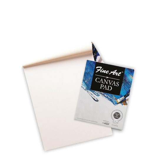 Pidilite Fevicryl Fine Art Canvas Pad for Painting, 10 Sheets per Canvas Pad, Ideal for Acrylic & Oil Painting, White (8 X 10)