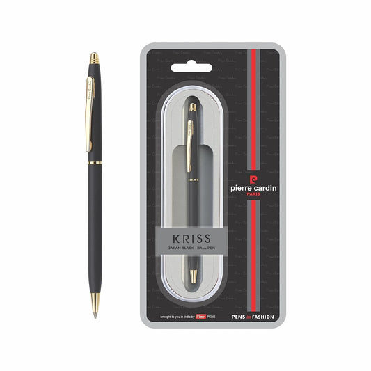 Pierre Cardin Kriss Japan Black Ball Pen Pack OF 1 Pcs