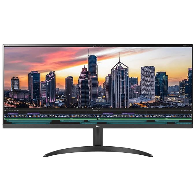 LG 87 cm (34 Inches) UltraWide Full HD (2560 x 1080) Display - HDR 10, AMD Free sync, IPS with sRGB 95%, Multitasking, Flicker Safe, Reader Mode, HDMI, Headphone Out and Gaming Monitor - 34WP500
