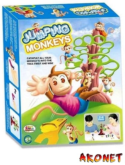 (Ekta) Jumping Monkeys Big Board Game Family Game, Multi Color