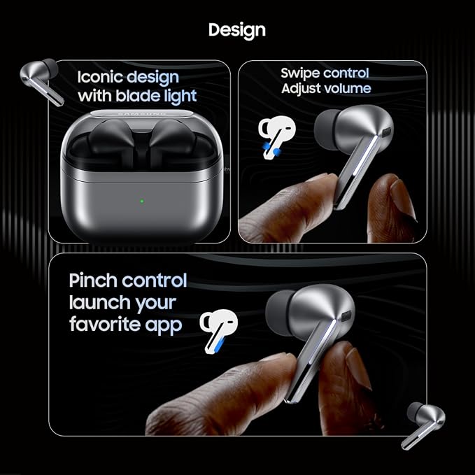 Samsung Galaxy Buds3 Pro Wireless Earbuds, Powered by Galaxy AI, IP57, Active Noise Cancellation, Adaptive Noise Control, 37hrs Battery, 360 Surround Sound, Pinch Controls, Galaxy Ecosystem, (TS)