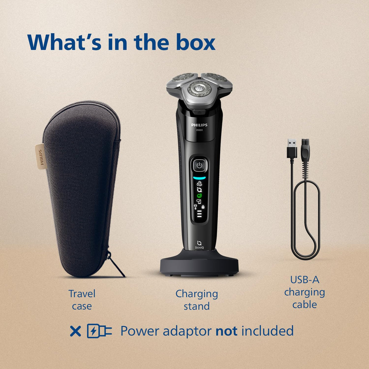 Philips World's No.1 Electric Shaver for Man|Hydro SkinGlide Flex Heads + Precision Trimmer|Triple Lift & Cut|5 Smart Controls|100% Waterproof|3min Quick Charge|5yr Warranty|X9000/11 (SD)