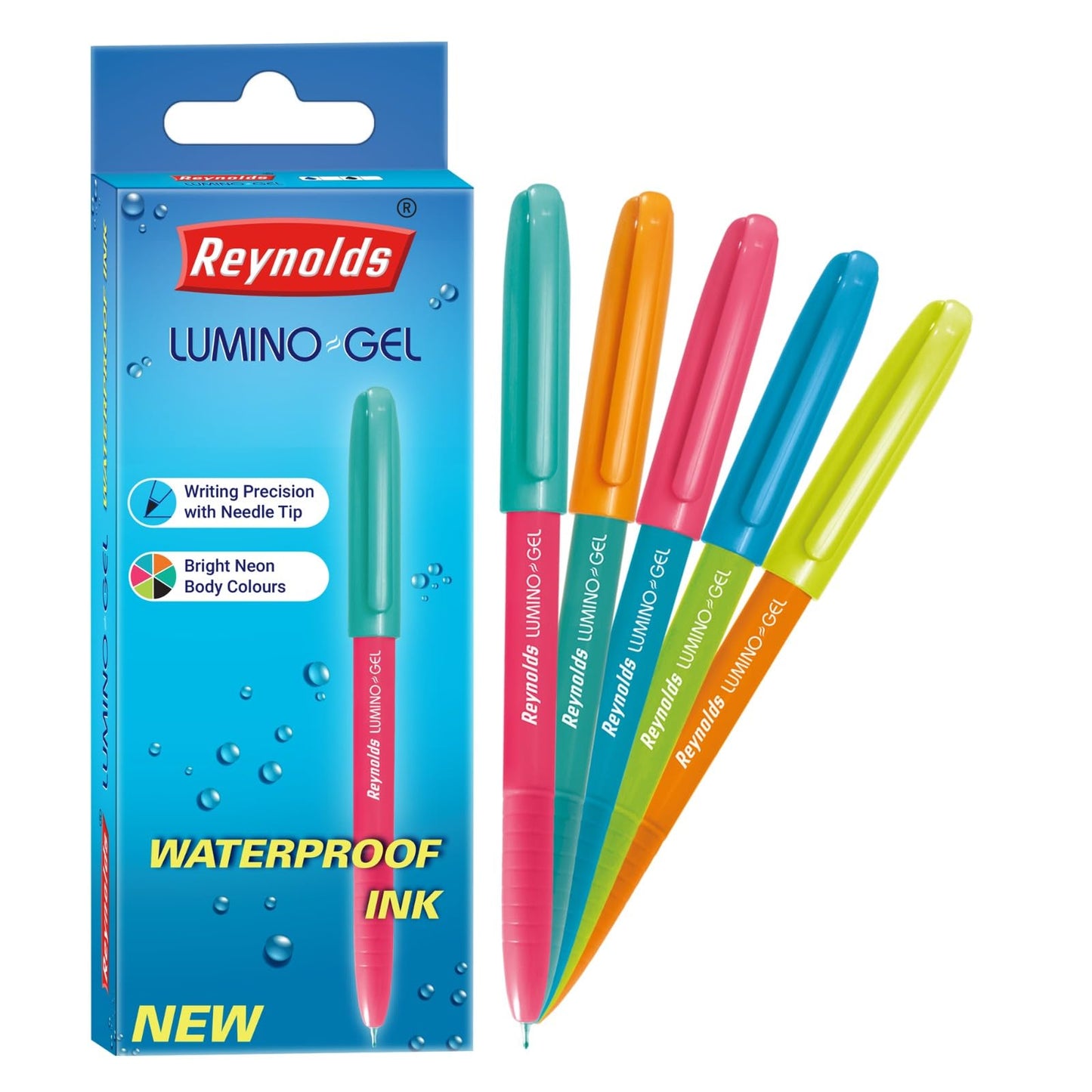 Reynolds LUMINOGEL Lightweight Gel Pen With Comfortable Grip for Extra Smooth Writing I School and Office Stationery | 0.6mm Tip Size