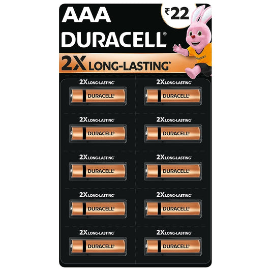 Duracell Alkaline AAA Batteries, Pack of 10