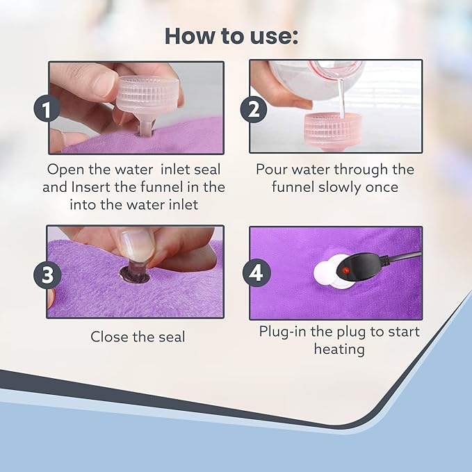 AGARO Electric Hot Water Bag HB361, For pain relief, heating bag electric, Heating Pad-Heat Pouch Hot Water Bottle Bag, Heating Pad For Pain Relief