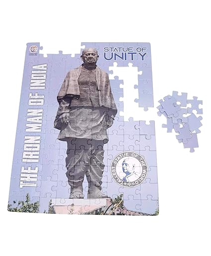 Statue of Unity 108 Pieces Jigsaw Puzzle with 12 Pages Information Booklet About SHRI VALLABHBHAI Patel